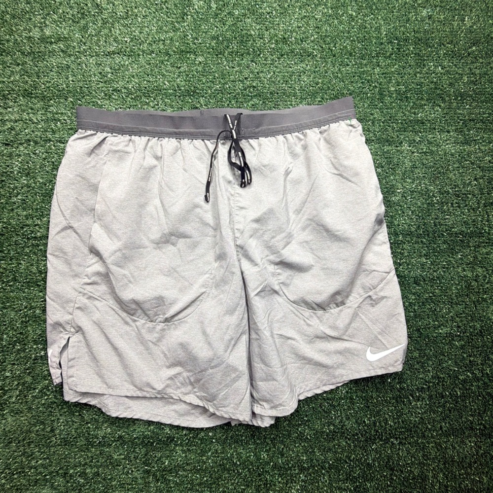 Nike Running Dri-FIT Shorts Mens Large Gray Heathered 5 Inch Inseam CJ5459-084